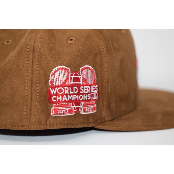 Houston Astros "Chocolate Suede" Double Trophy Fitted Hat Size‎ 7 - Picture 4 of 4